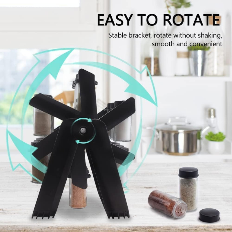 Rotating Kitchen Spice Organizer 18 Jars