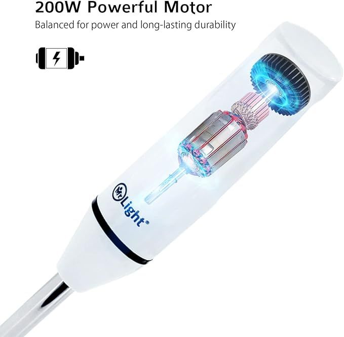 200W Powerful Motor with balanced design for power and durability on a white background