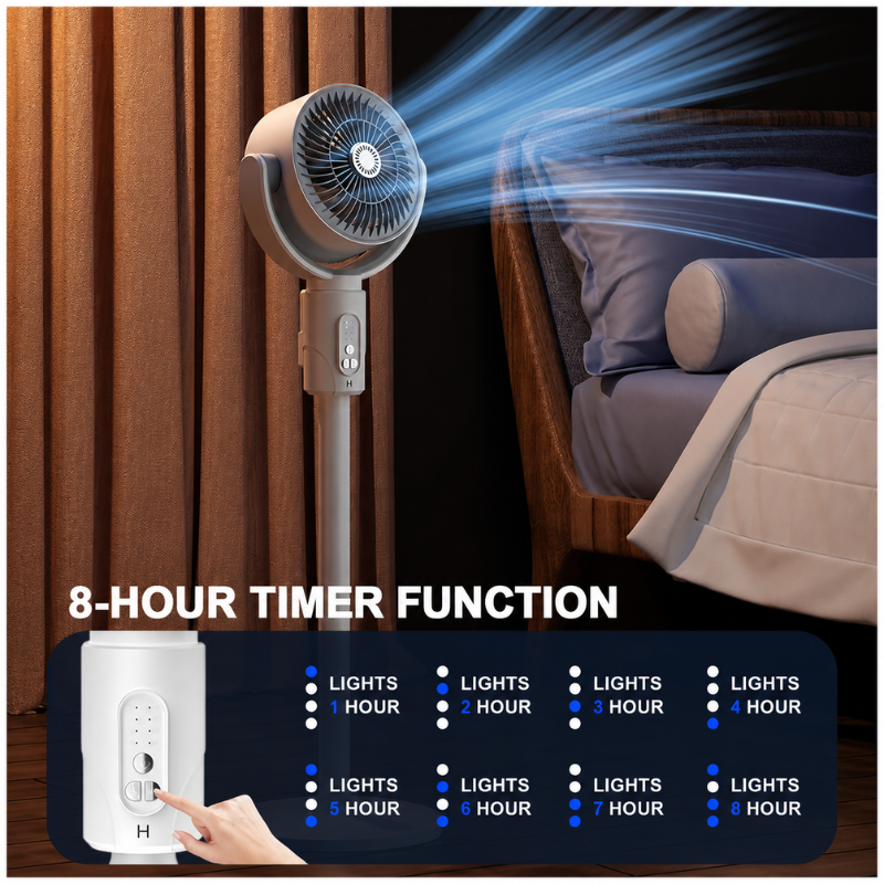 Remote Control Oscillating Standing Fan