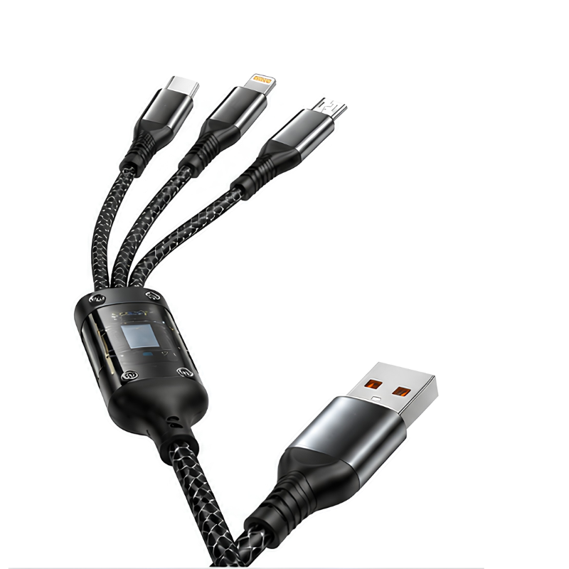 SODINOS FAST CHARGING CABLE ( 3 in 1 ) Premium Quality for android,iphone,ipad,earphone