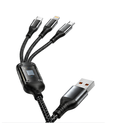 SODINOS FAST CHARGING CABLE ( 3 in 1 ) Premium Quality for android,iphone,ipad,earphone