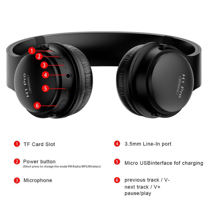 Ergonomic Wireless Bluetooth Headphones