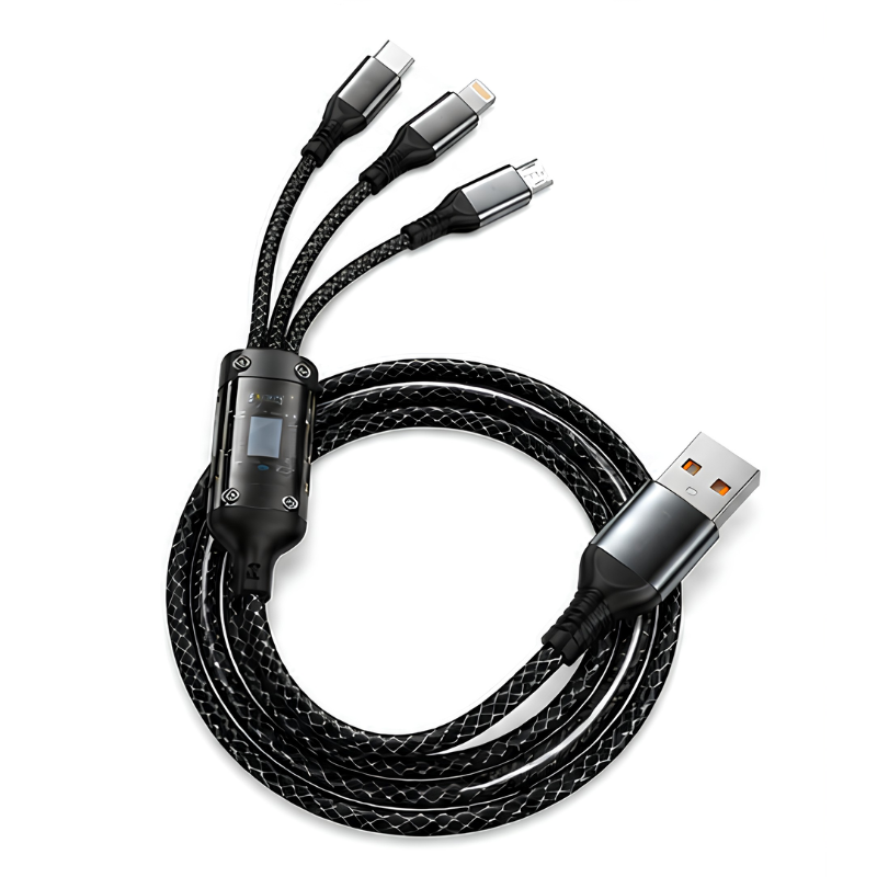 SODINOS FAST CHARGING CABLE ( 3 in 1 ) Premium Quality for android,iphone,ipad,earphone