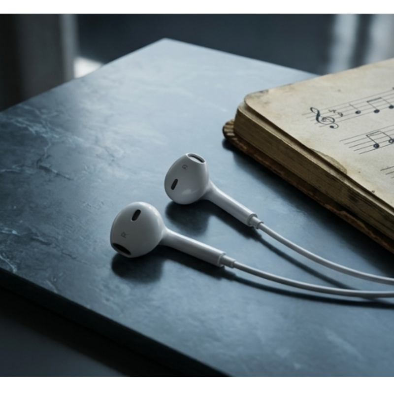 USB-C Wired Earphones with Microphone Hi-Fi Stereo Sound Noise Isolation Earbuds for Smartphones Tablets