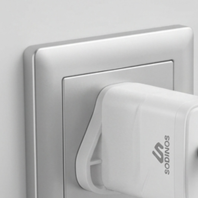 38W Fast Charger with PD & QC Dual Ports, USB-C + USB-A Wall Charger, UK Plug, White