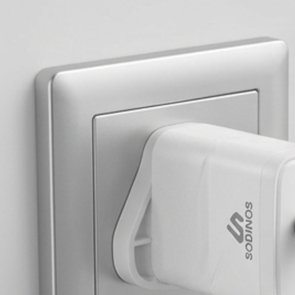 38W Fast Charger with PD & QC Dual Ports, USB-C + USB-A Wall Charger, UK Plug, White