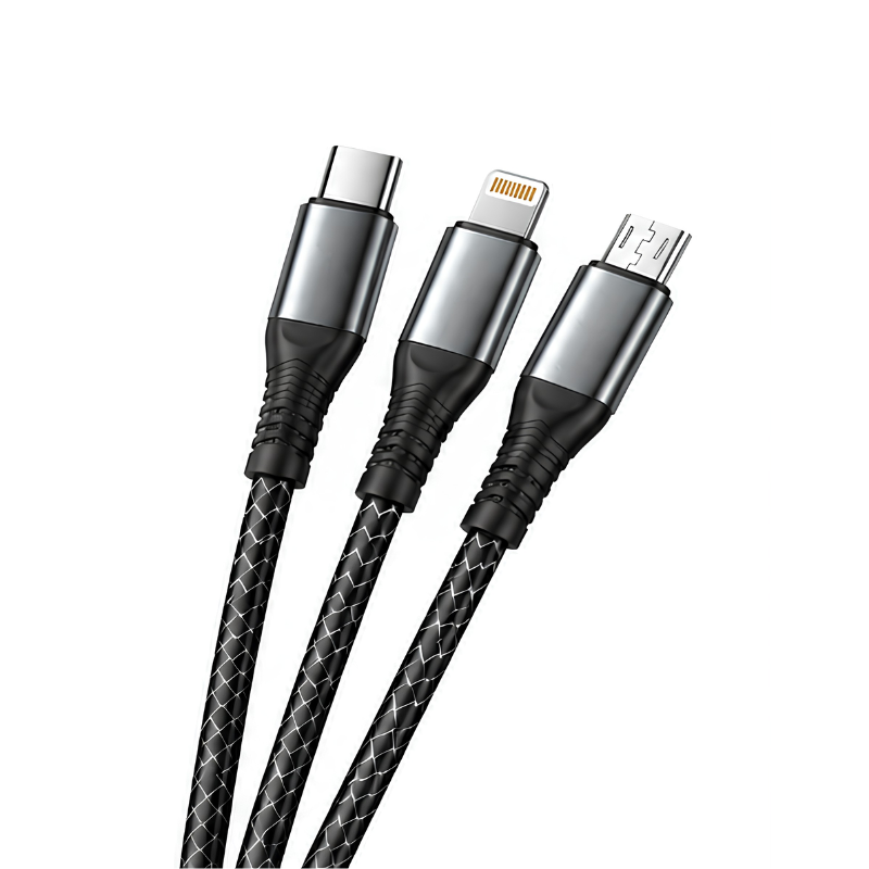 SODINOS FAST CHARGING CABLE ( 3 in 1 ) Premium Quality for android,iphone,ipad,earphone
