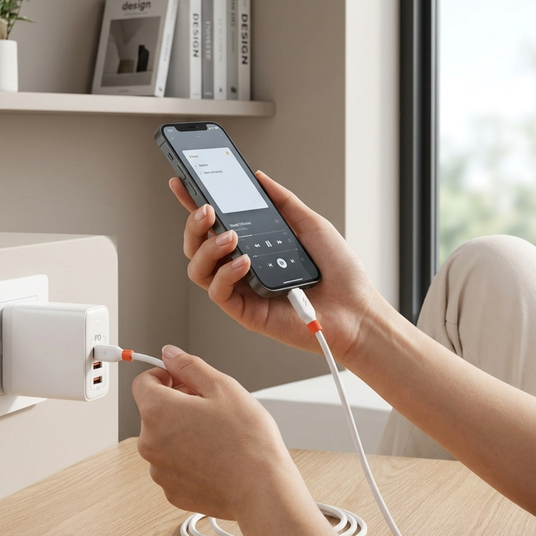 60W USB-C to USB-C Fast Charging Cable 1M – High Speed Data Sync, Durable Anti-Tangle Power Cable