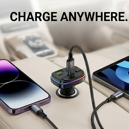 2 USB + Type C Fast Car charger 3.0 | Universally Compatible