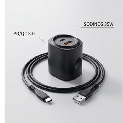 35W Fast Charger With USB (Compatible with Iphone 15 16 , Smasung galaxy , Xiaomi , Oneplus , Huawei )