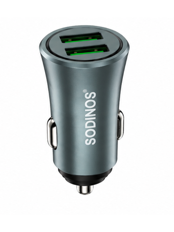 Dual USB Car Charger 2.4A Fast Charging Car Adapter for iPhone, Samsung & Android Devices