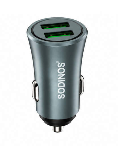 Dual USB Car Charger 2.4A Fast Charging Car Adapter for iPhone, Samsung & Android Devices