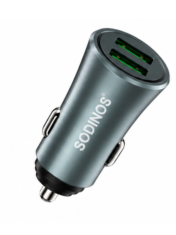 Dual USB Car Charger 2.4A Fast Charging Car Adapter for iPhone, Samsung & Android Devices