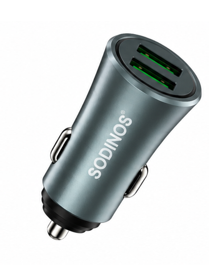 Dual USB Car Charger 2.4A Fast Charging Car Adapter for iPhone, Samsung & Android Devices