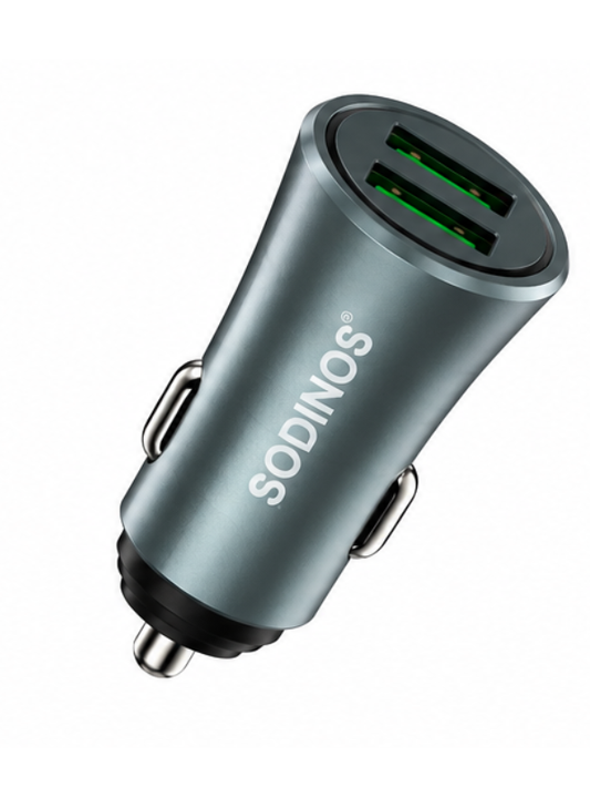 Dual USB Car Charger 2.4A Fast Charging Car Adapter for iPhone, Samsung & Android Devices