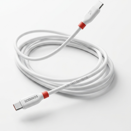 60W USB-C to USB-C Fast Charging Cable 1M – High Speed Data Sync, Durable Anti-Tangle Power Cable