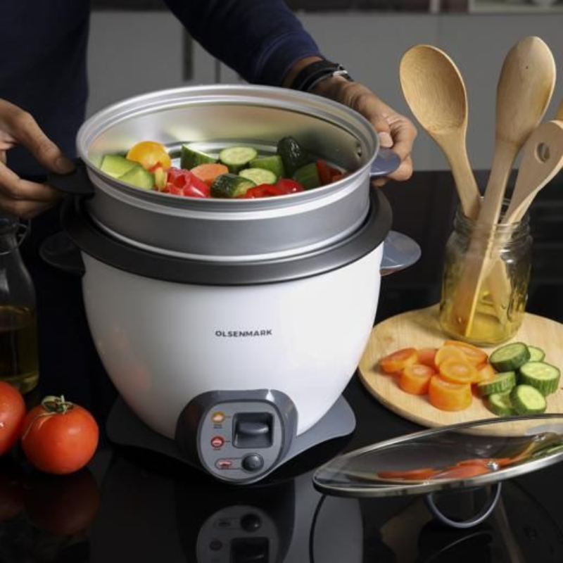 Electric Rice Cooker with Steamer