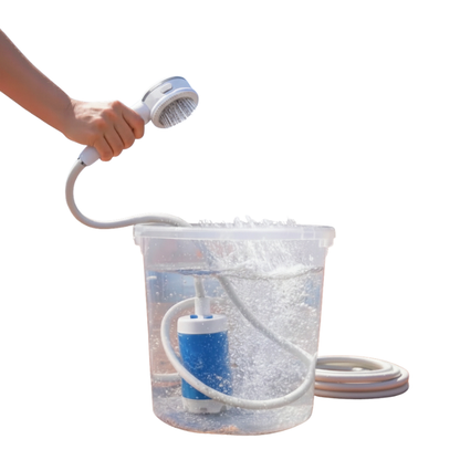 Portable Water Pump Kit with Hose & Nozzle