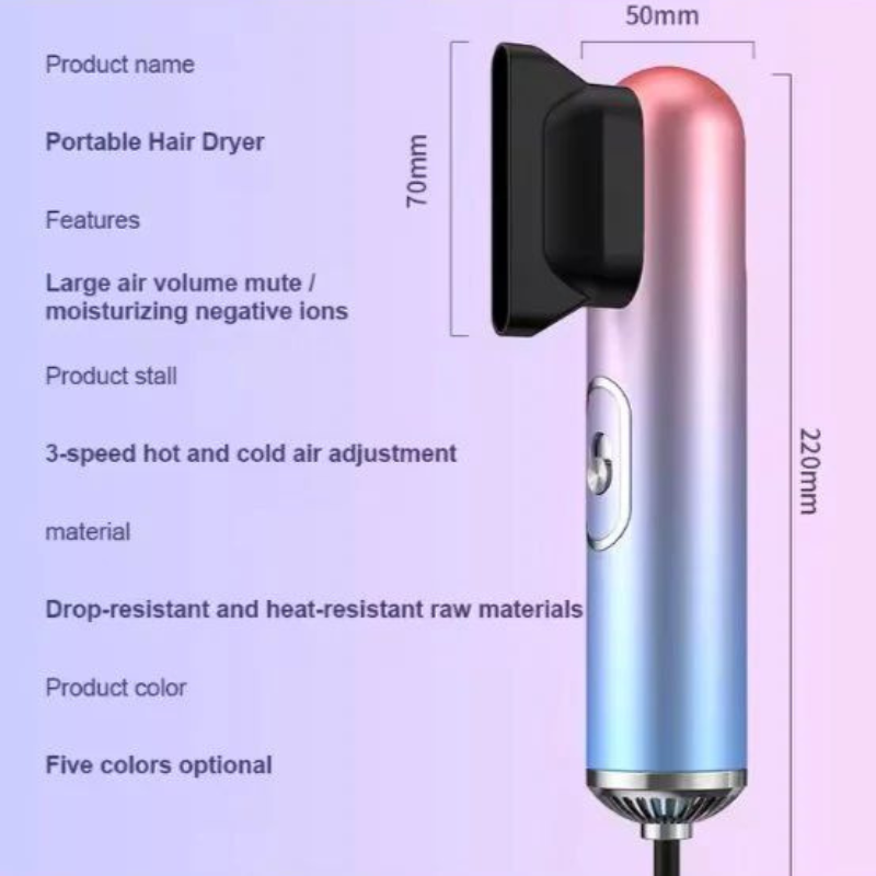 Portable Salon-Quality Blow Dryer