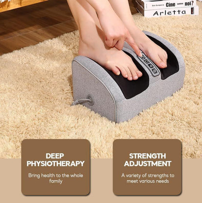 Adjustable intensity foot massage machine 