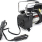 Car air compressor with power cord on a white background