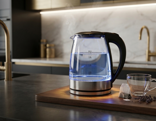 2L electric glass kettle with fast boiling and auto shut off feature UAE
