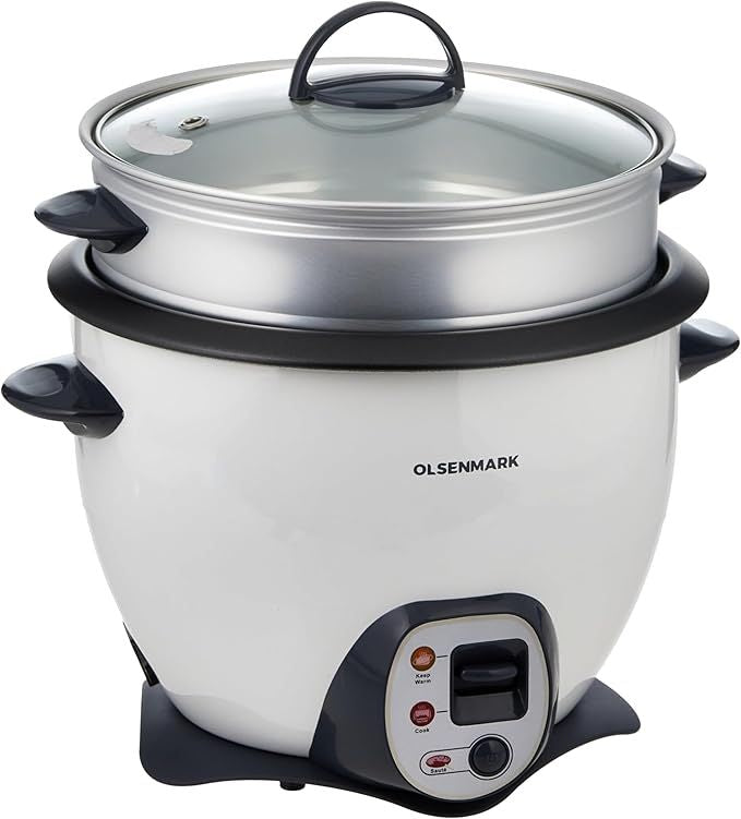 Rice cooker with steamer and food warmer 