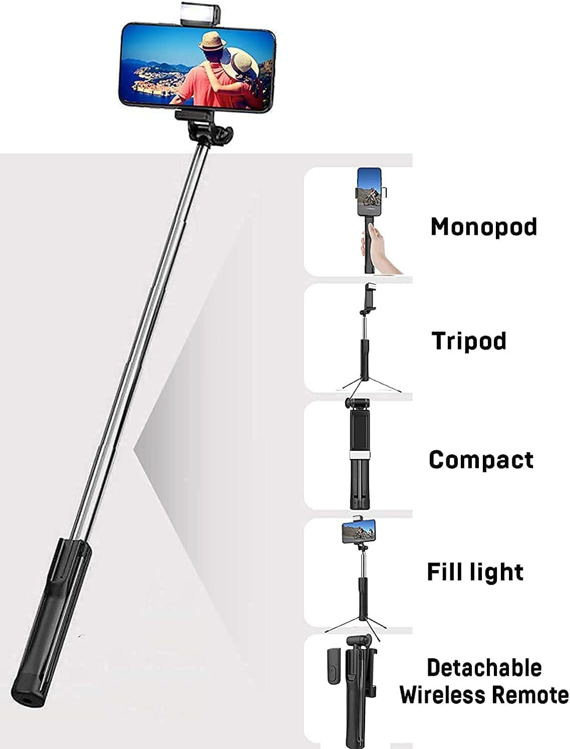 Extendable 100cm selfie stick for mobile photography 