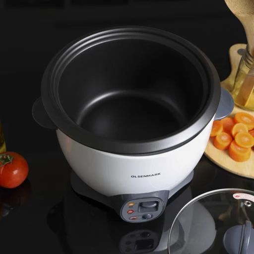 Electric rice cooker with glass lid 