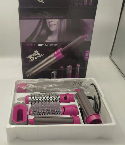 Hot air brush for volumizing and drying hair 