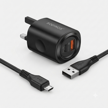 35W Fast Charger With USB (Compatible with Iphone 15 16 , Smasung galaxy , Xiaomi , Oneplus , Huawei )