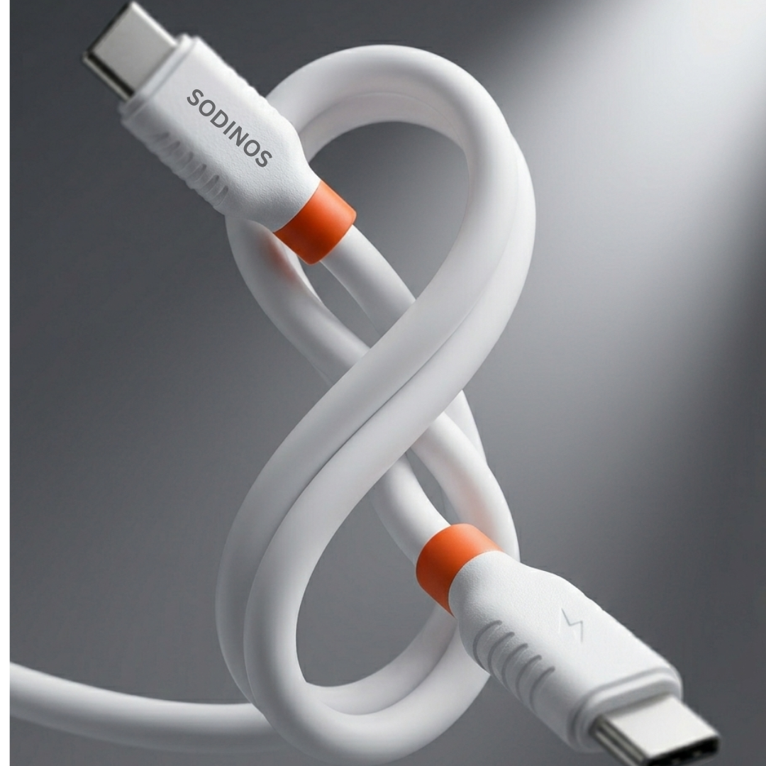 60W USB-C to USB-C Fast Charging Cable 1M – High Speed Data Sync, Durable Anti-Tangle Power Cable