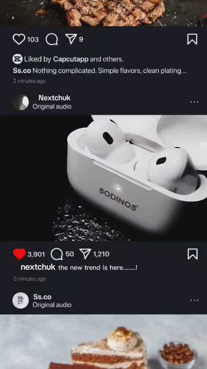SODINOS Wireless Bluetooth Earbuds with ANC + ENC Noise Reduction | Ultra Portable EDC Earbuds with Lanyard Case