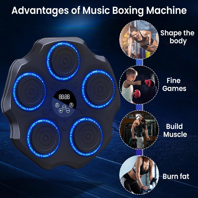 Smart punch trainer with Bluetooth music 